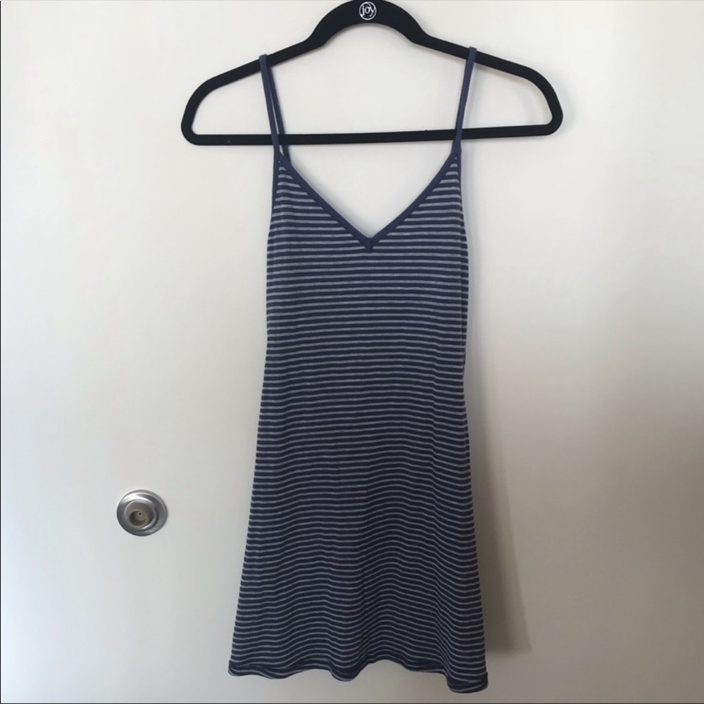Urban Outfitters striped blue and gray dress